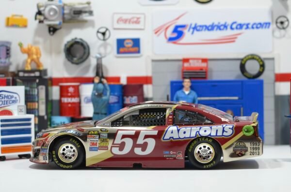 2014 Brian Vickers #55 Aaron's Florida State Champs 1/24 Color Chrome Dual Auto – Image 2