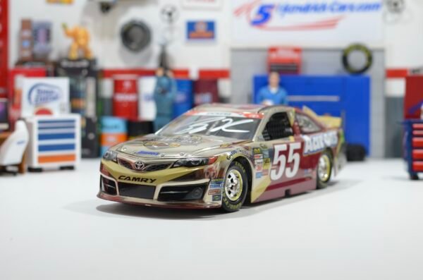 2014 Brian Vickers #55 Aaron's Florida State Champs 1/24 Color Chrome Dual Auto