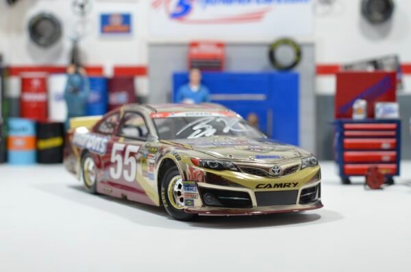 2014 Brian Vickers #55 Aaron's Florida State Champs 1/24 Color Chrome Dual Auto – Image 4