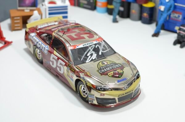 2014 Brian Vickers #55 Aaron's Florida State Champs 1/24 Color Chrome Dual Auto – Image 8
