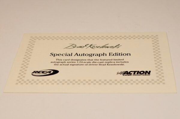 2020 BRAD KESELOWSKI #2 Miller Lite Patriotic 1/24 ARC Autographed – Image 4