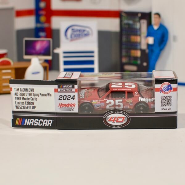 1986 TIM RICHMOND #25 Folger's 1986 Spring Pocono Win 1/64