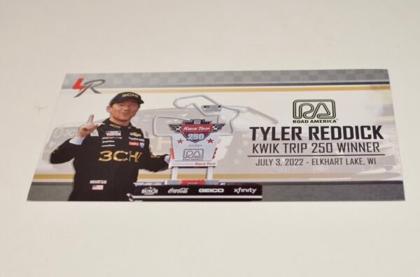 2022 Tyler Reddick #8 3CHI.com Salutes Road America Win 1/24 Elite Dual Autographed – Image 5