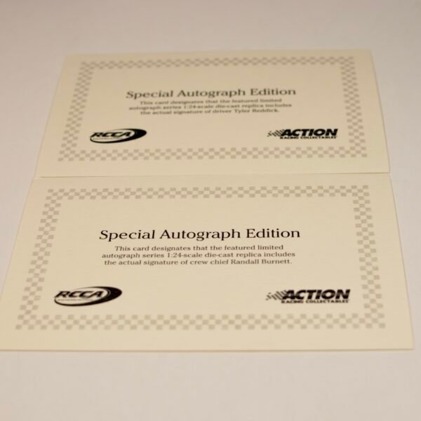 2022 Tyler Reddick #8 3CHI.com Salutes Road America Win 1/24 Elite Dual Autographed – Image 4