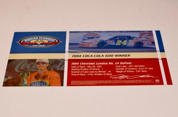 1994 JEFF GORDON #24 Dupont 1994 Charlotte Win 1/24 ARC – Image 4