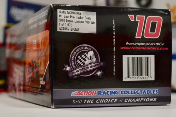 2010 JAMIE MCMURRAY #1 Bass Pro/Tracker Boats Daytona 500 Win 1/24 ARC – Image 2