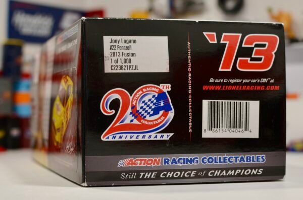 2013 Joey Logano #22 Pennzoil 1/24 ARC – Image 2