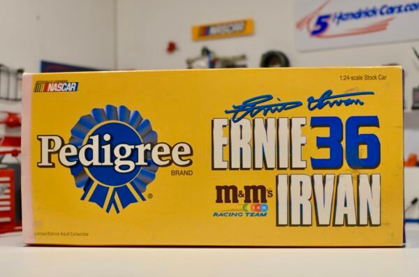 1999 Ernie Irvan #36 M & M Pedigree 1/24 ARC Standard – Image 2