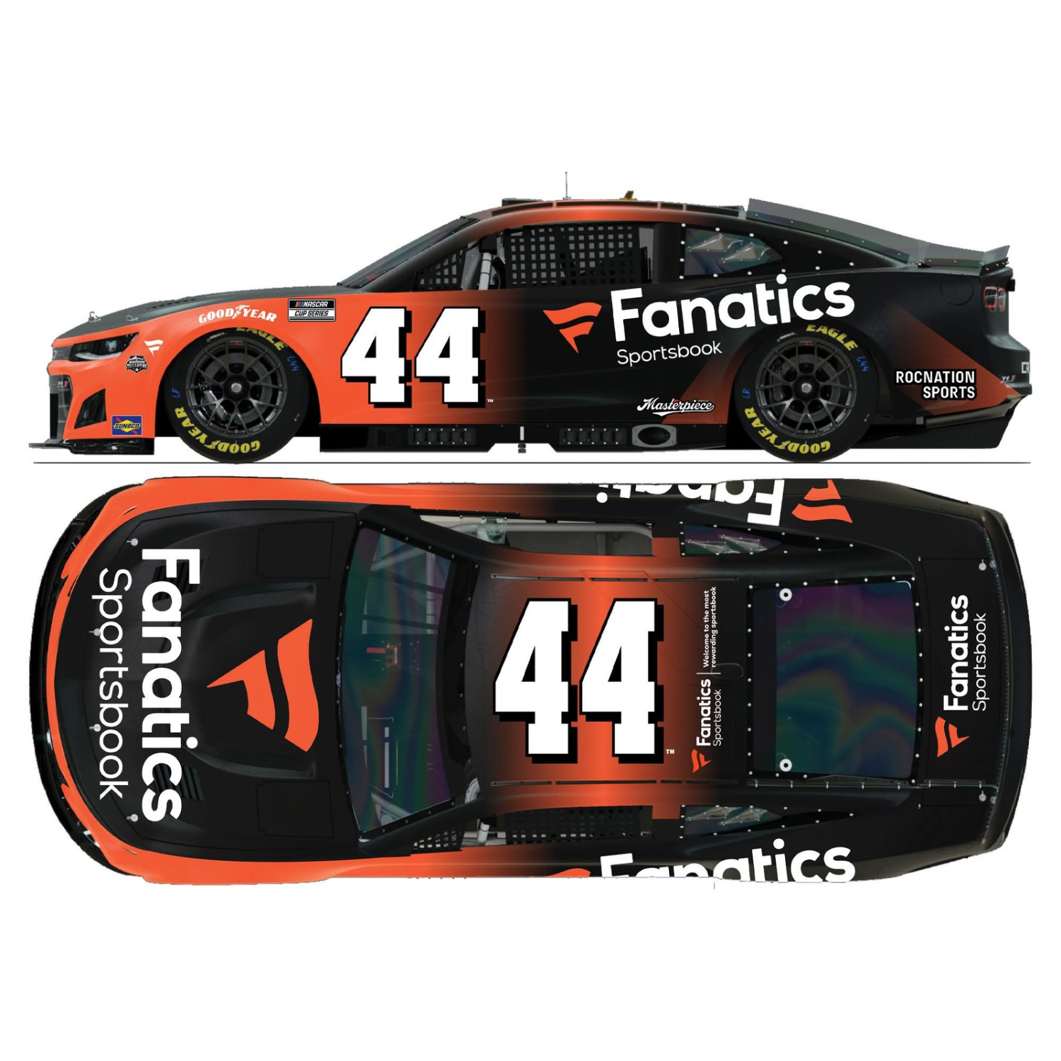 ** Précommande ** 2025 JJ Yeley #44 Fanatics Sportsbook