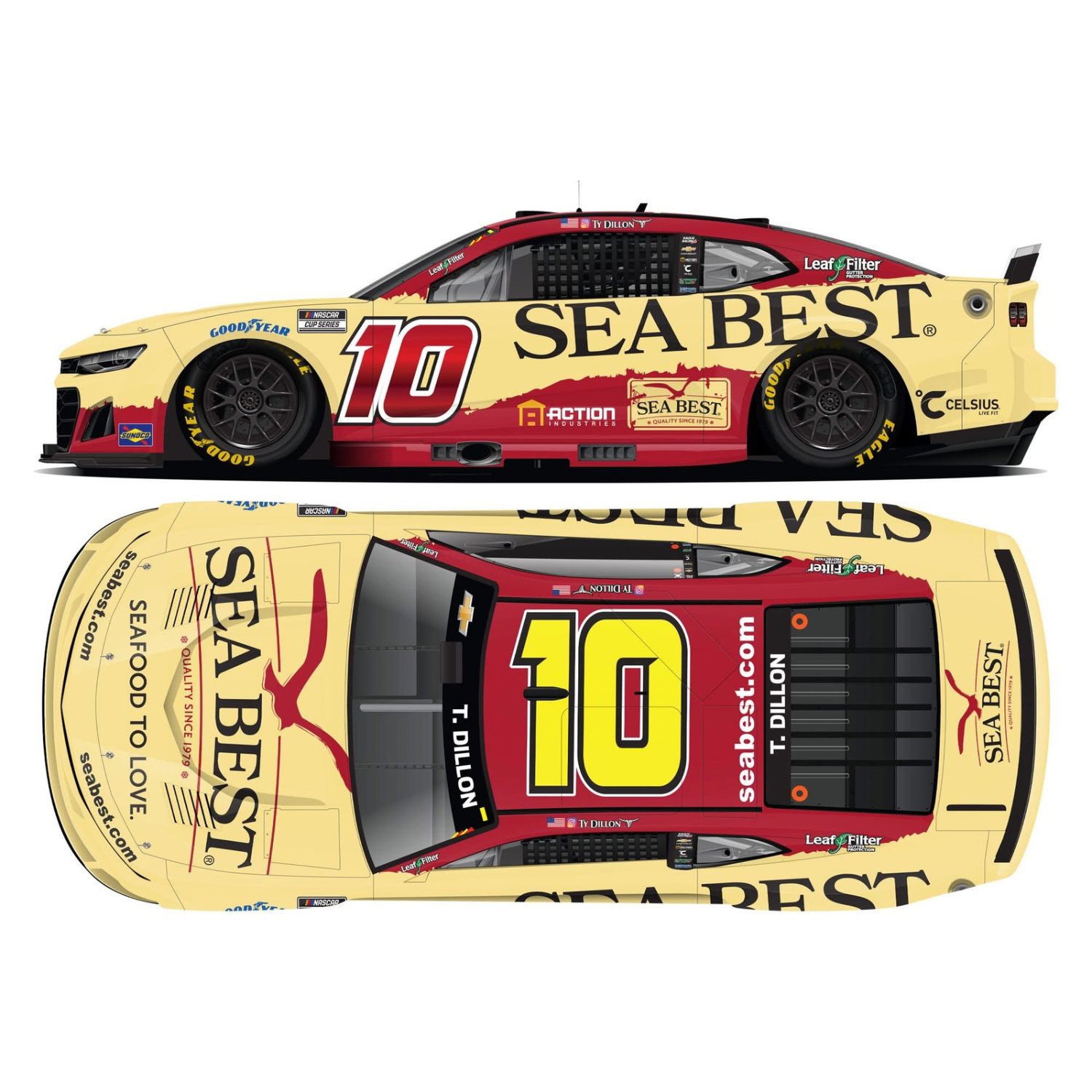 ** Précommande ** 2025 Ty Dillon #10 Sea Best
