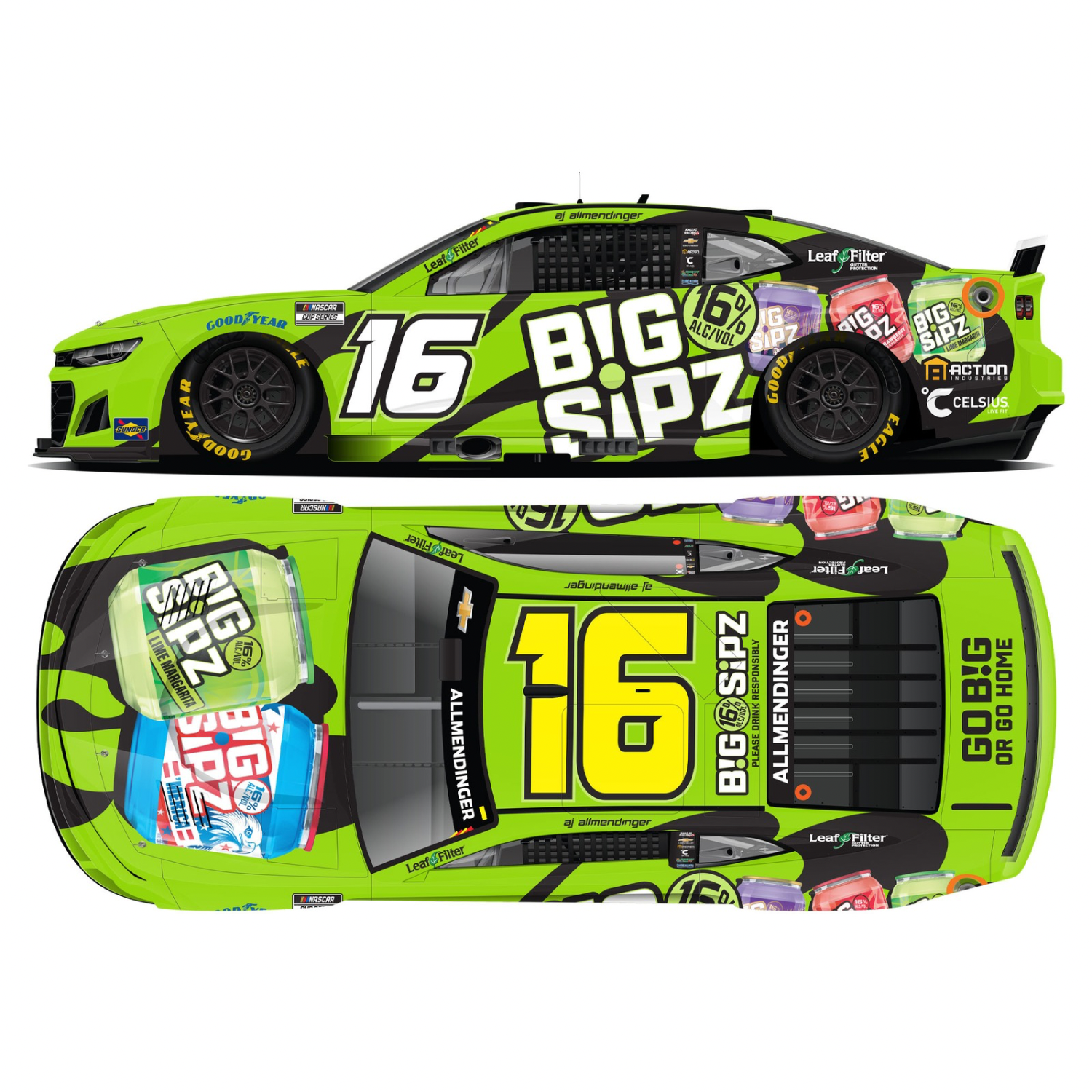 ** Précommande ** 2025 AJ Allmendinger #16 Big Sipz