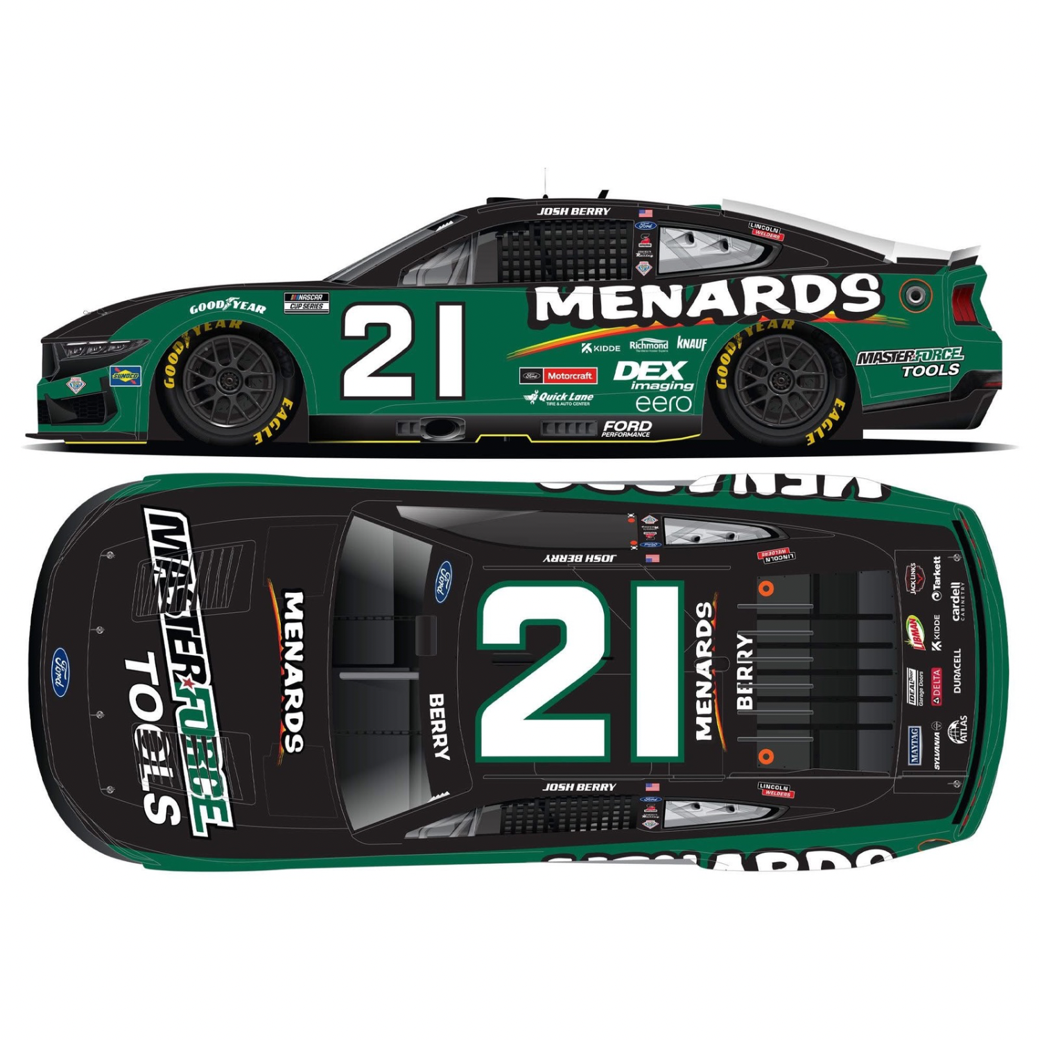 ** Précommande ** 2025 Josh Berry #21 Menards / MasterForce