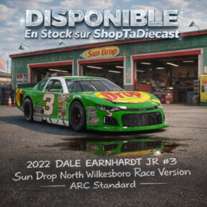 2022 DALE EARNHARDT JR #3 Sun Drop North Wilkesboro Race Version 1/24 ARC Standard