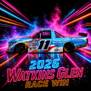 ** Précommande ** 2026 Kaden Honeycutt #11 Safelite/Foster Love Watkins Glen 08/05/2026 Race Win