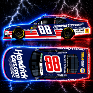 ** Précommande ** 2026 Rajah Caruth #88 Hendrickcars.com Patriotic
