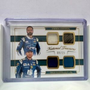 2017 Panini National Treasures Team Quad #TQ-JE Jimmie Johnson & Dale Eanrnhardt Jr Gold 08/15