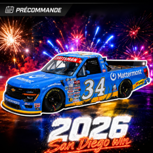 ** Précommande ** 2026 Layne Riggs #34 Mattermost San Diego 19/06/2026 Race Win