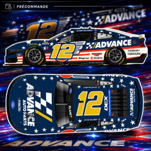 ** Précommande ** 2026 Ryan Blaney #12 Advance Auto Parts Patriotic