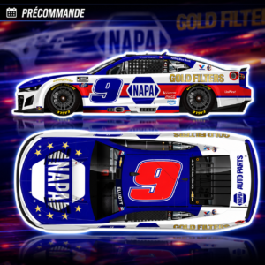 ** Précommande ** 2026 Chase Elliott #9 Napa Gold Filters Patriotic