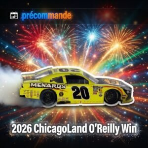 ** Précommande ** 2026 Brandon Jones #20 Menards/M-D Building Products Chicagoland 04/07/2026 Race Win