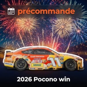 ** Précommande ** 2026 Denny Hamlin #11 Shake 'em Bites Pocono 14/06/2026 Race Win