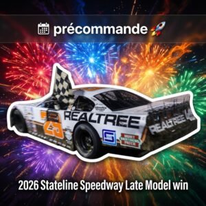 ** Précommande ** 2026 Kevin Harvick #29 Realtree 40th Anniversary 18/07/2026 Stateline Speedway Late Model Race Win