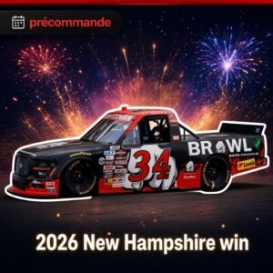 ** Précommande ** 2026 Layne Riggs #34 Bare Knuckle Boxing New Hampshire 22/08/26 Race Win